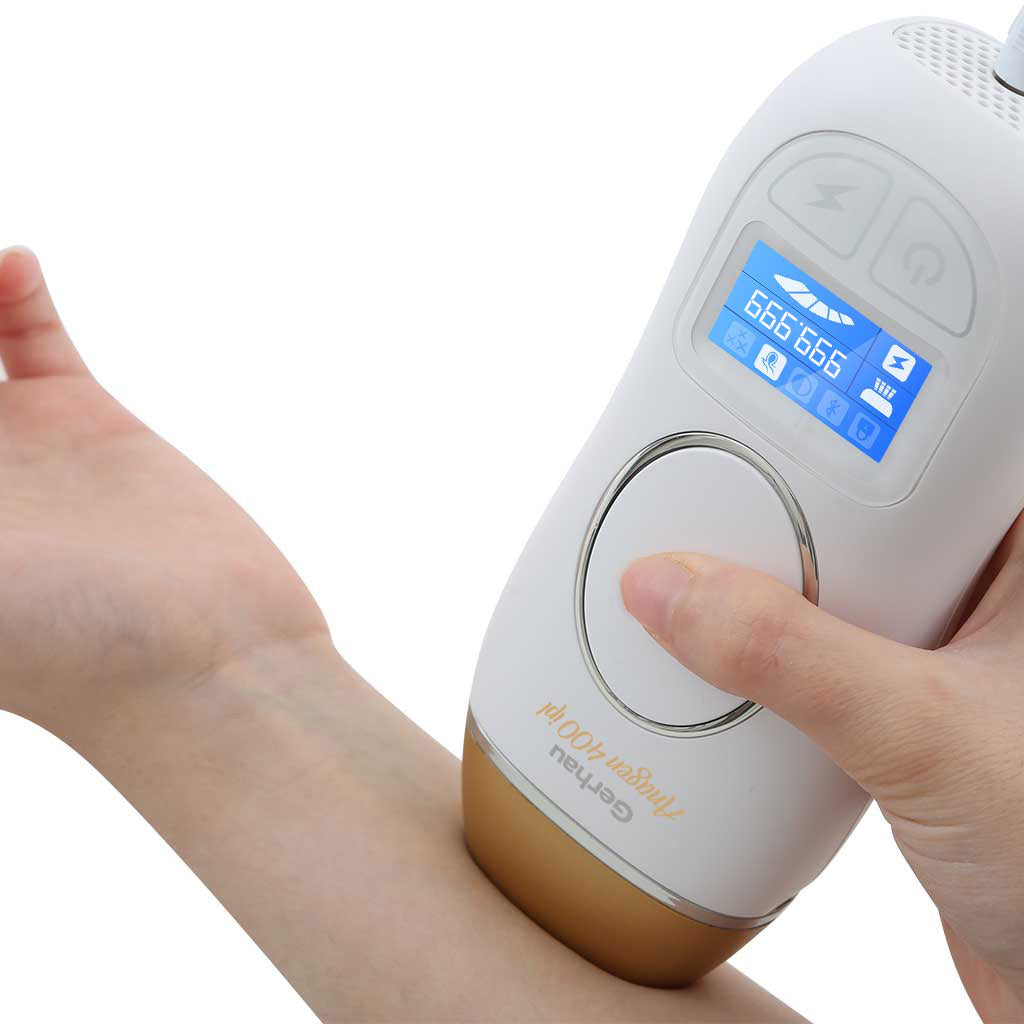 Gerhau Anagen 400 IPL Lazer Epilasyon V2 Yeni Versiyon – 4.5 cm² ışık çıkışı – 25 Joule Güç – Değiştirilebilir Gold Başlık – 1 Milyon Atım