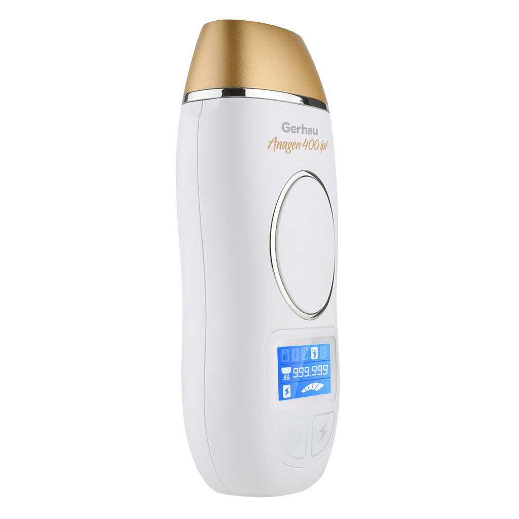 Gerhau Anagen 400 IPL Lazer Epilasyon V2 Yeni Versiyon – 4.5 cm² ışık çıkışı – 25 Joule Güç – Değiştirilebilir Gold Başlık – 1 Milyon Atım