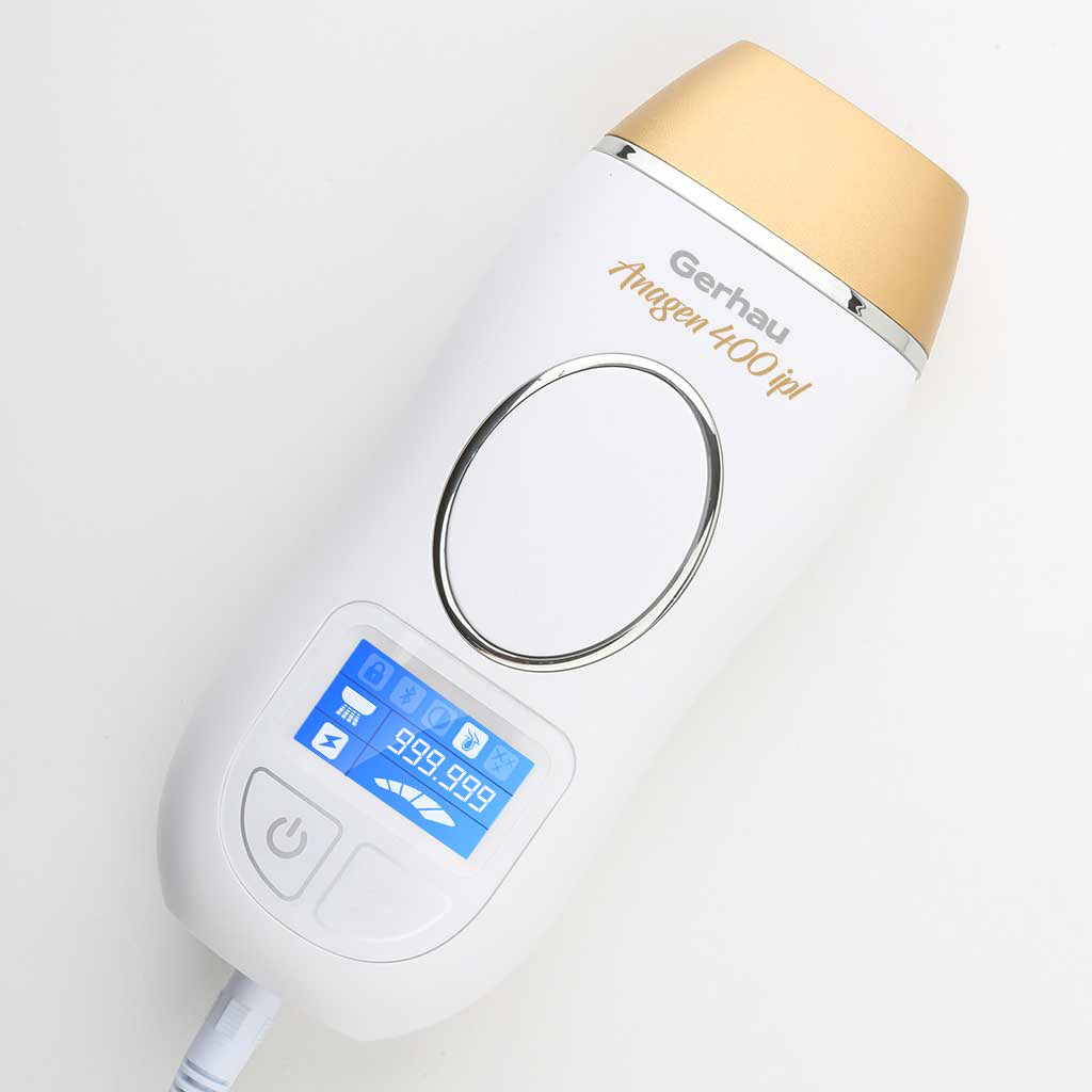 Gerhau Anagen 400 IPL Lazer Epilasyon V2 Yeni Versiyon – 4.5 cm² ışık çıkışı – 25 Joule Güç – Değiştirilebilir Gold Başlık – 1 Milyon Atım