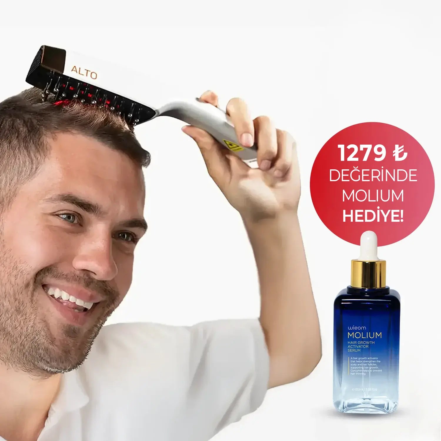 Gerhau ALTO Mikro-Lazer + RF Saç Tarağı - MOLIUM Hediyeli