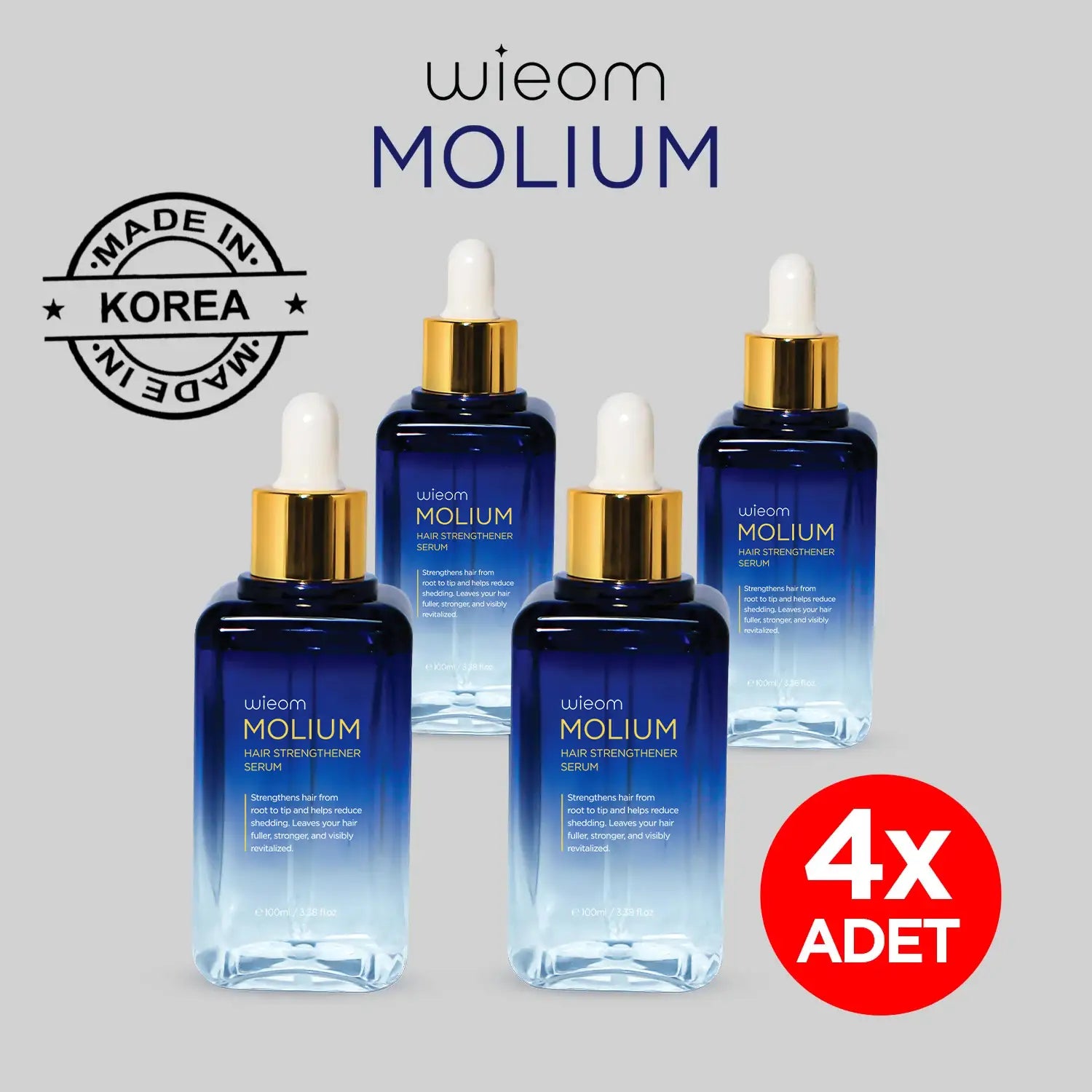Wieom MOLIUM Saç Aktivatörü (100ml - Erkek/Kadın) Dermaroller Hediyeli!