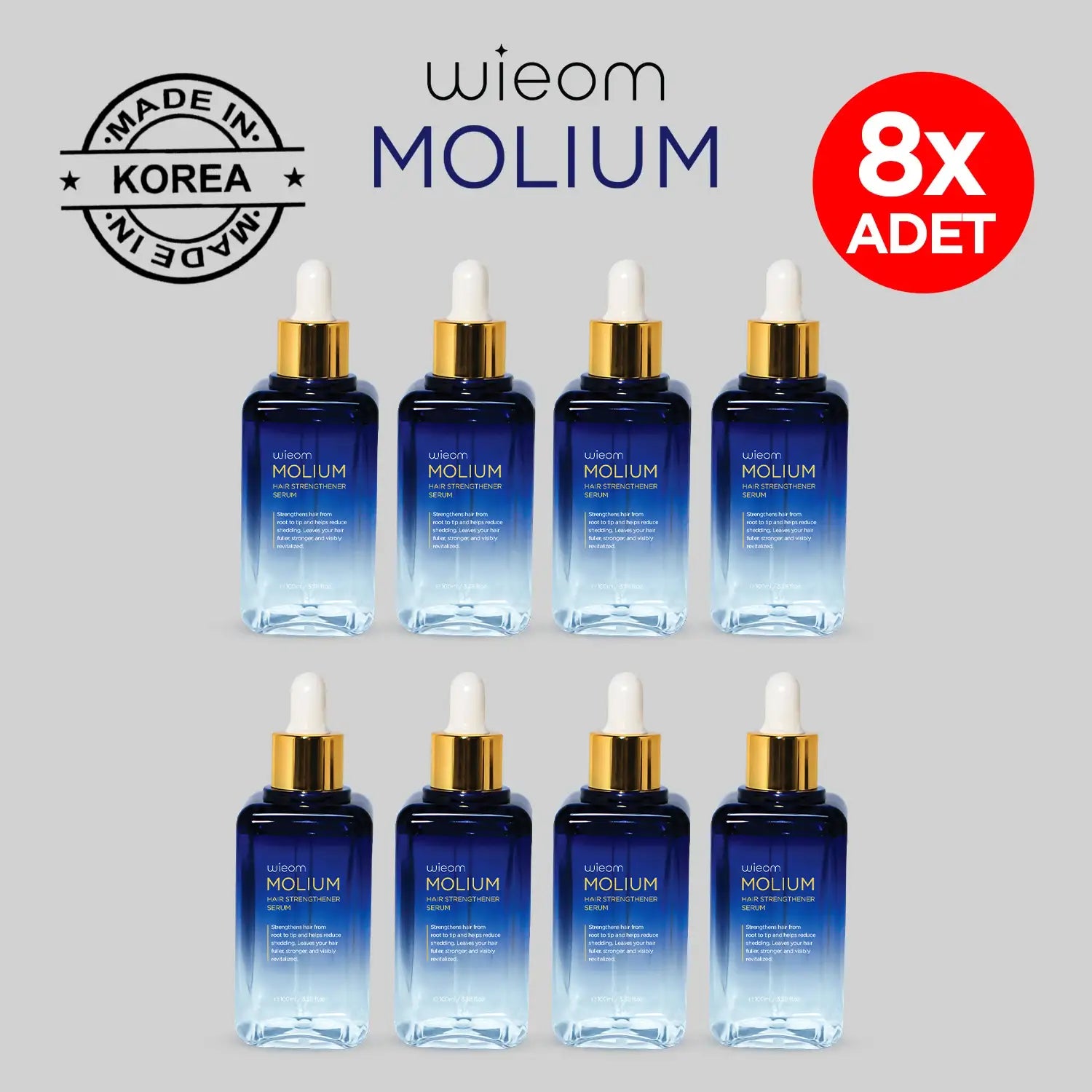 Wieom MOLIUM Saç Aktivatörü (100ml - Erkek/Kadın) Dermaroller Hediyeli!